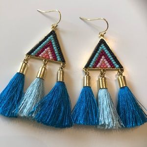 Rebecca Minkoff Beaded Tassel Earrings